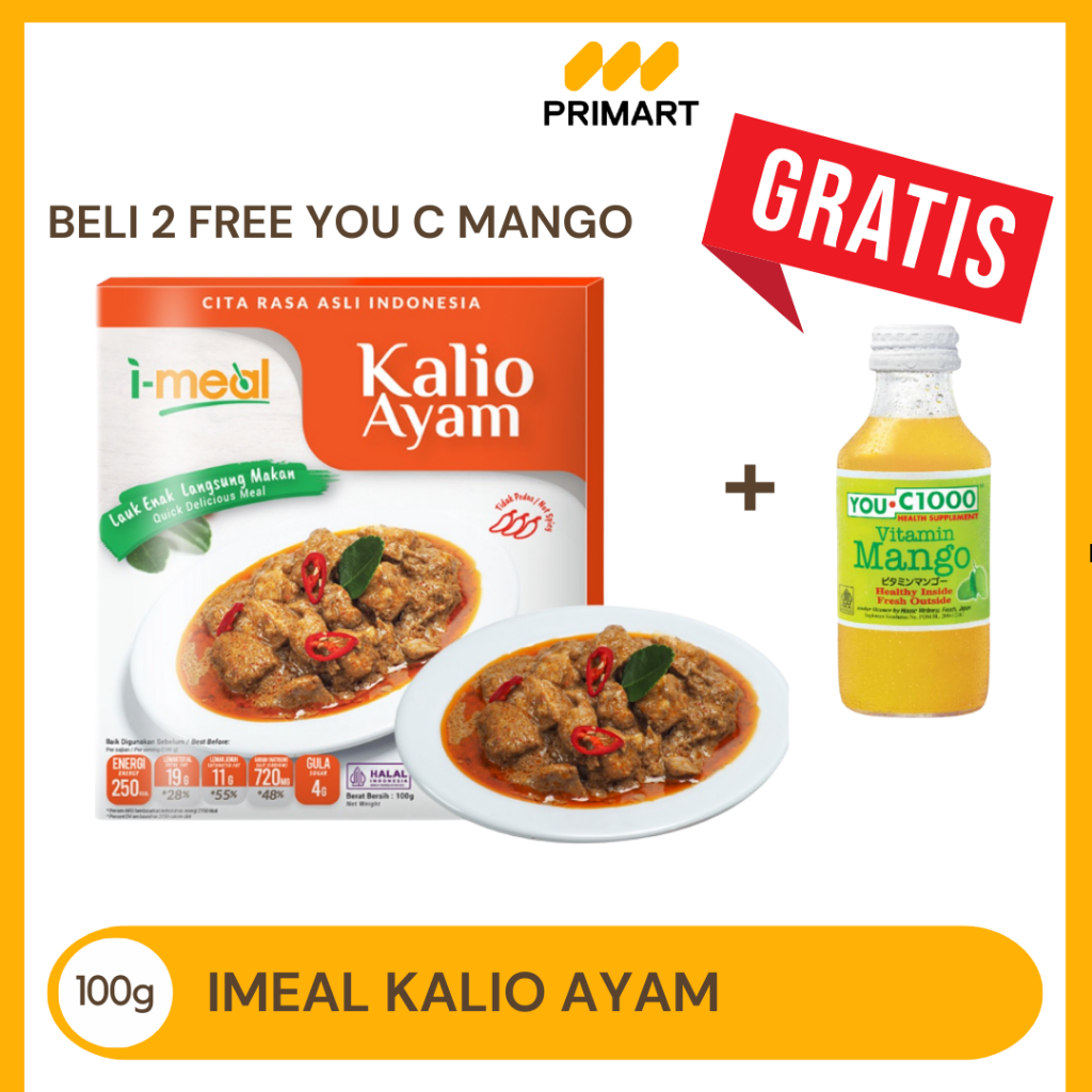 

Imeal Kalio Ayam 100g FREE YOU C MANGO