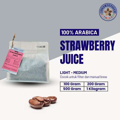 

ETYMOLOGY - Kopi Arabika Strawberry Juice 100% Arabica Grade 1 Roasted Beans 100gr - 1kg