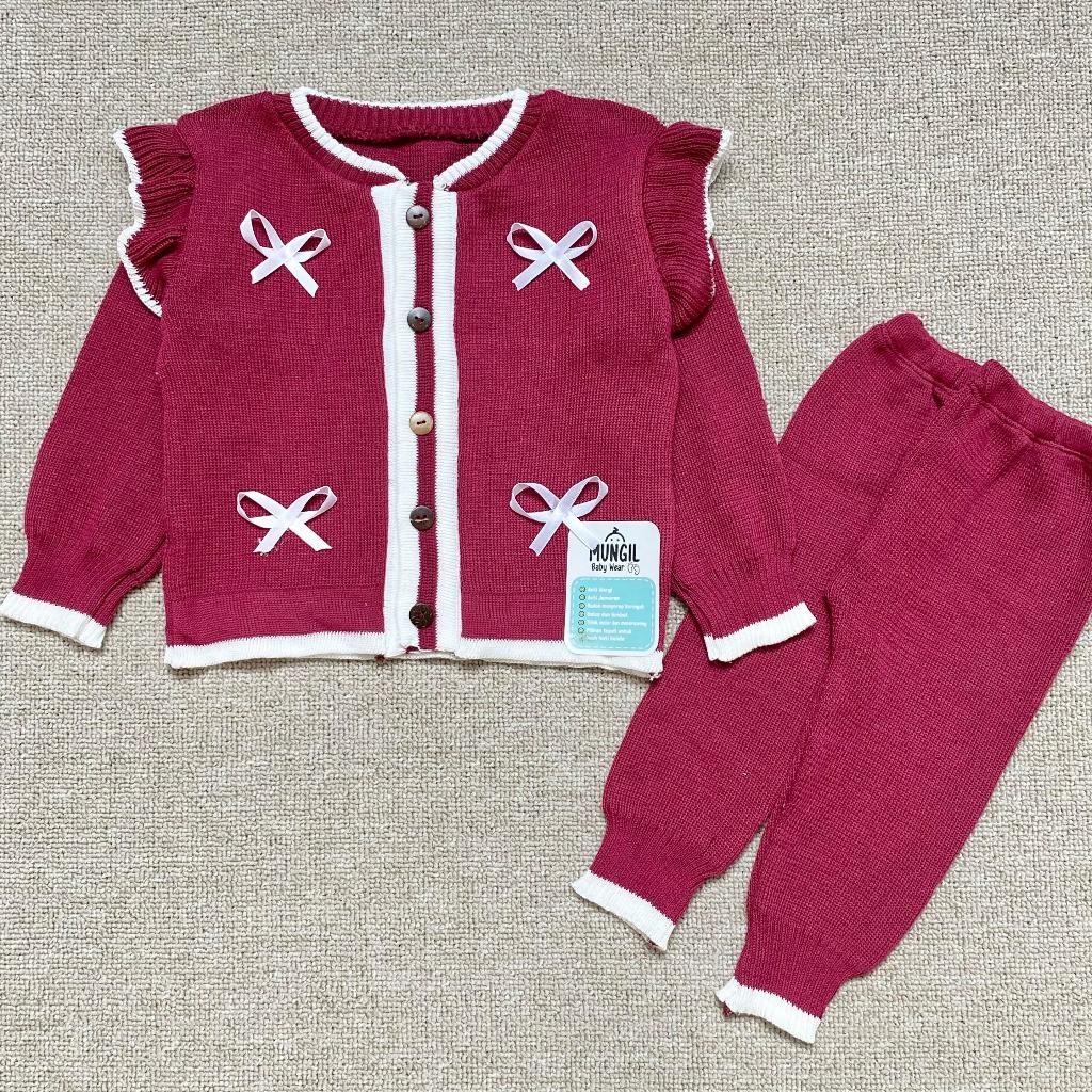 Setelan Rajut Bayi Perempuan Sweater Rajut Bayi Setelan Rajut Bayi Baru Lahir Setelan Rajut Bayi 0-6