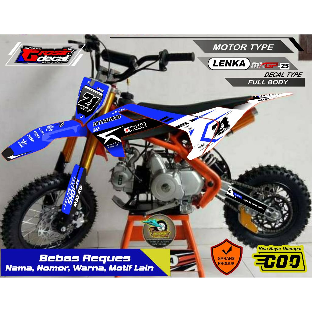 Decal Stiker Mini Trail Trail Mini 110cc LENKA / CRZ / HSX / ZUUMAV / Tao Motor Full Body