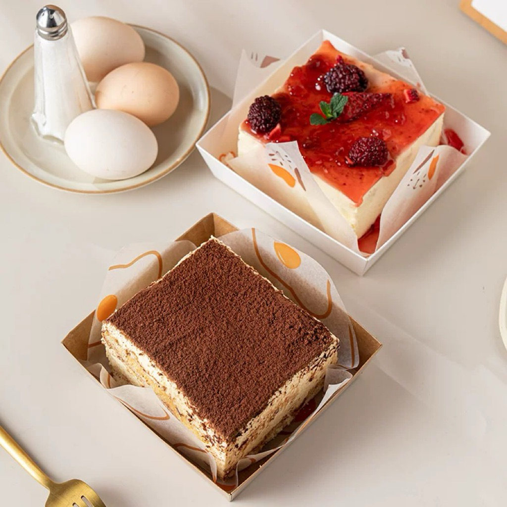 Box Paper Tiramisu Kertas Box Cheese Cake Snack Box Canele box sandwich Packaging Canelle Bolu Madel
