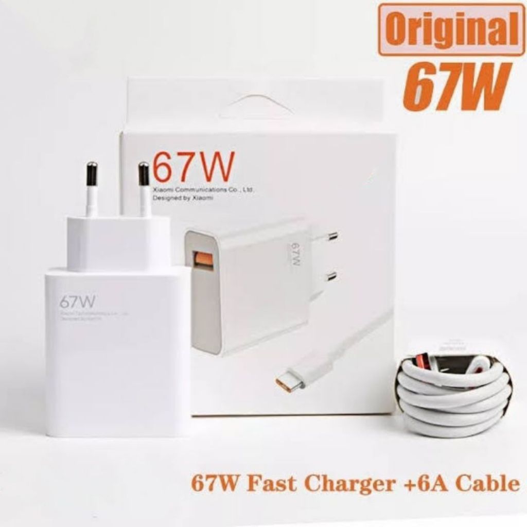 CHARGER ORIGINAL XIAOMI MI 8 TYPE-C / MICRO / 67 WATT FAST CHARGING (CHARGER HP ORIGINAL)