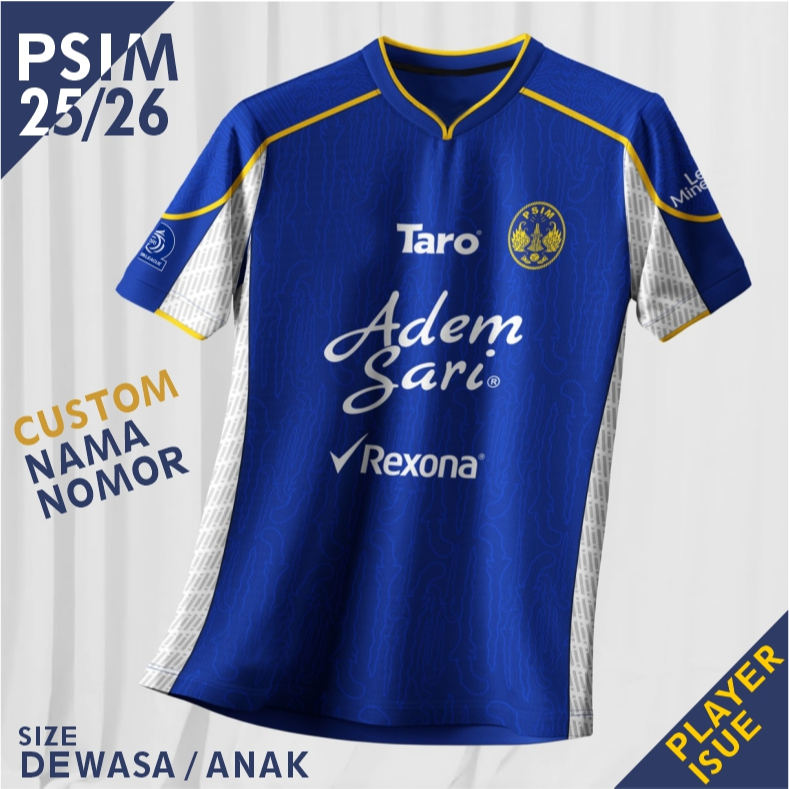 PSIM Yogyakarta Jersey PSIM Terbaru 2025 / 2026 Custom Nama & Nomor Ukuran Dewasa & Anak