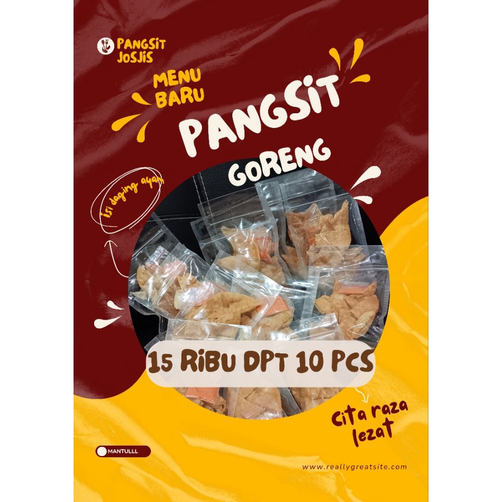 

PANGSIT GORENG ISI AYAM GURIH RENYAH 15 ribu DAPET 10 PCS