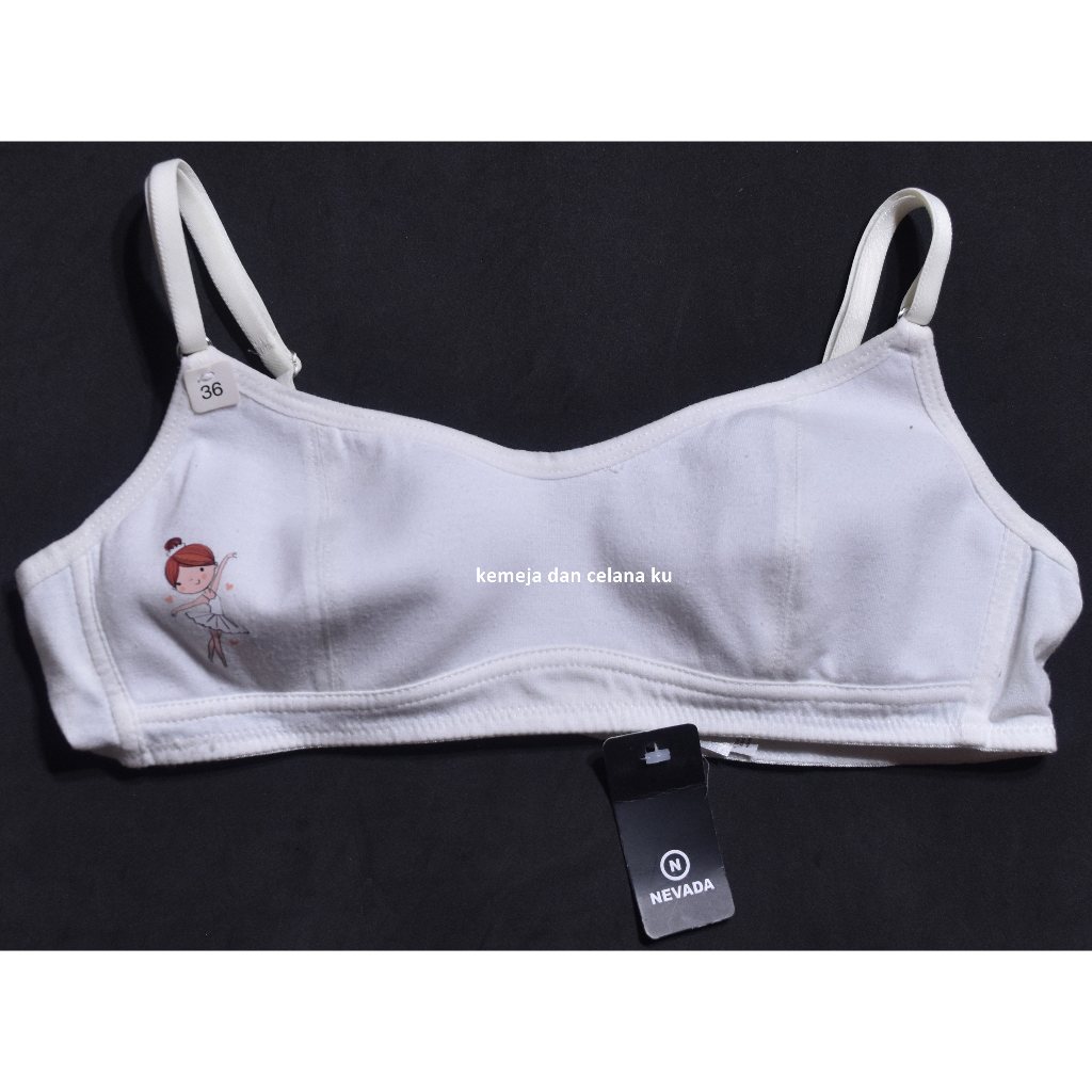 BRA Tanpa Kawat Nevada Wanita Putih Motif COX 24 #Bra Murah