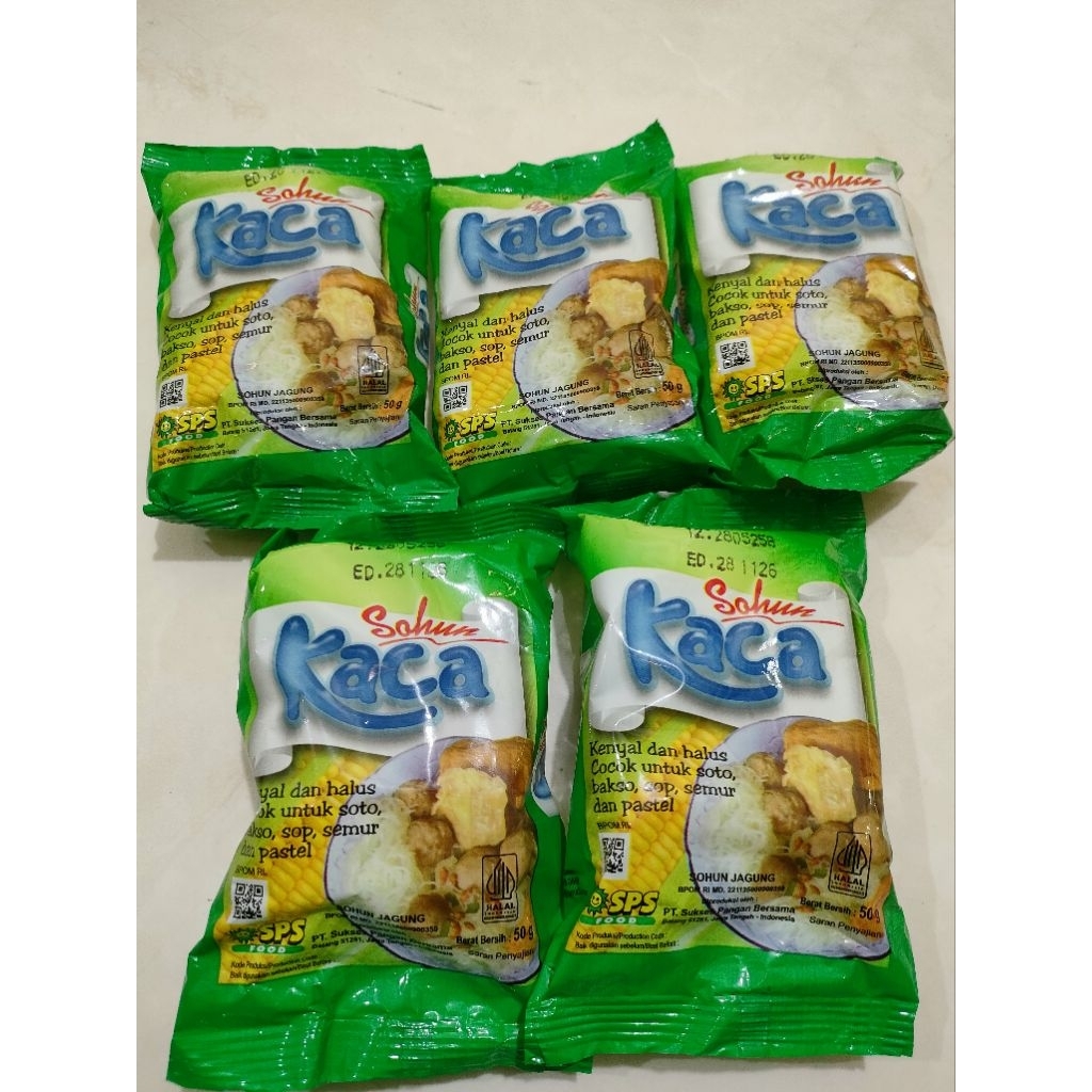 

mie sohun kaca sohun jagung kenyal halus kemasan 50g ( isi 5pc )