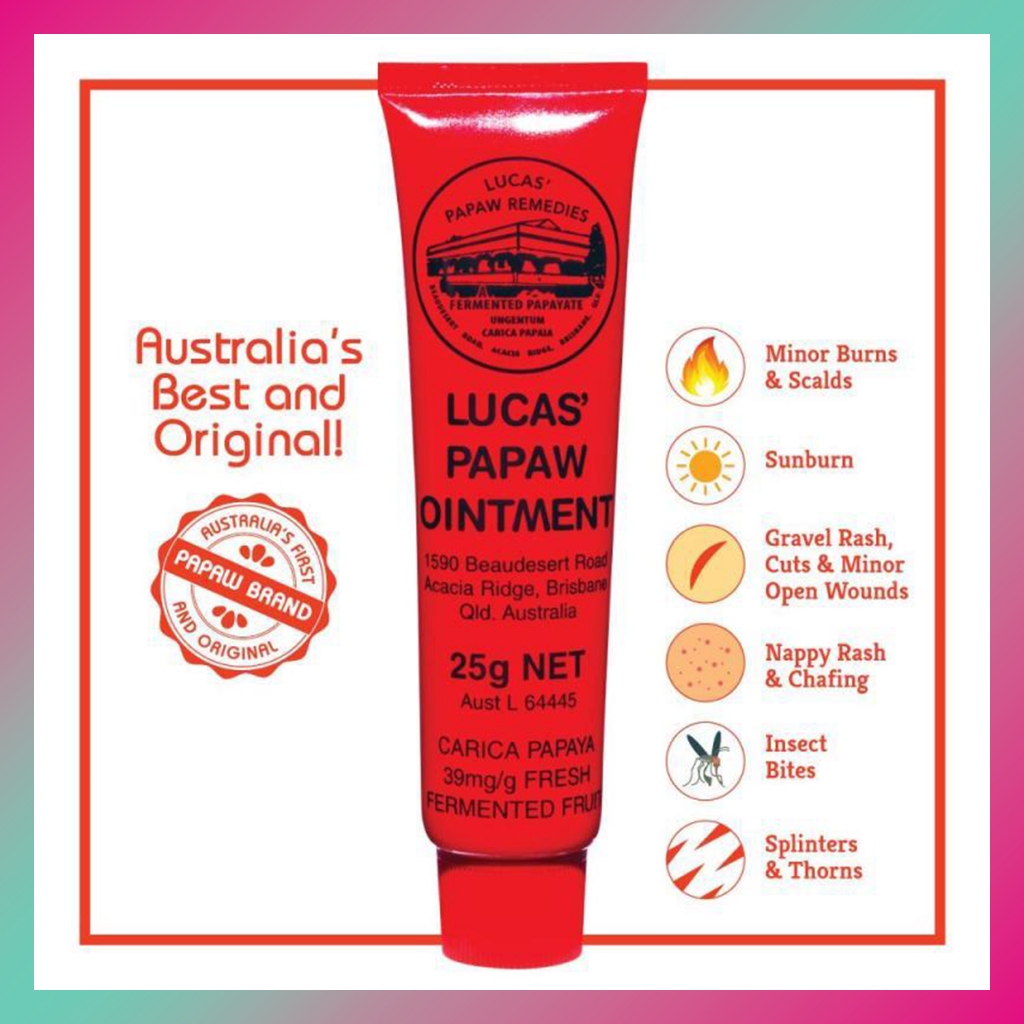 Lucas Papaya Lip Balm, lip balm antibakteri untuk bibir pecah-pecah dan bekas luka
