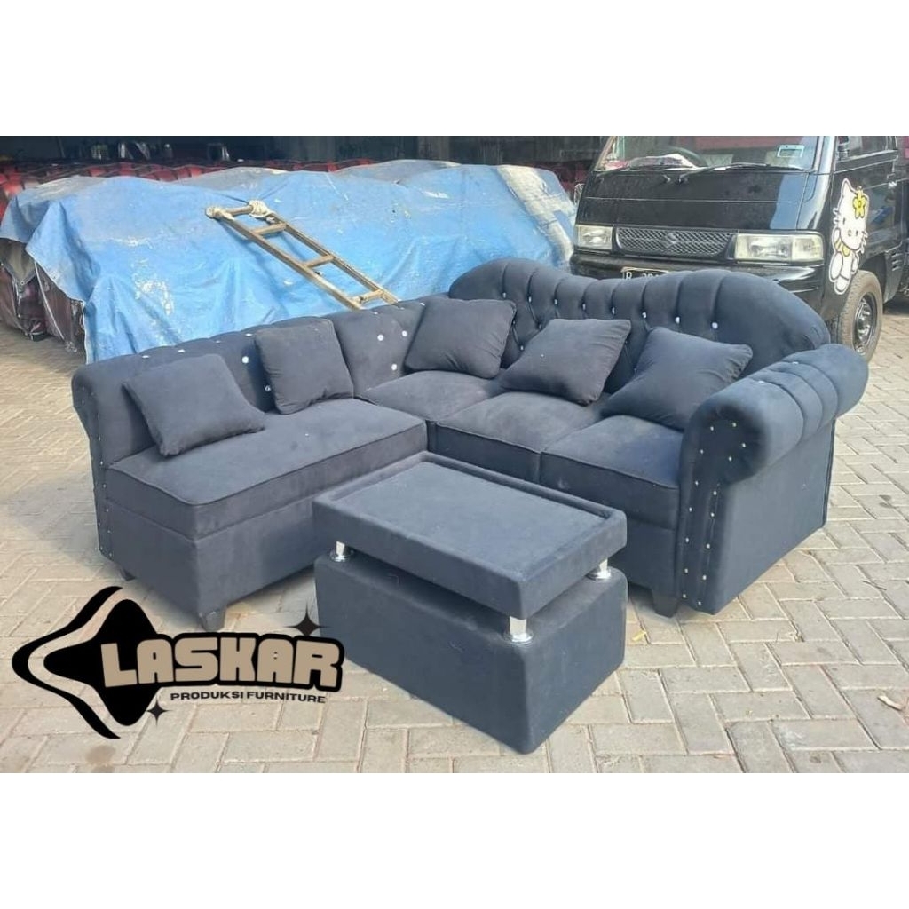 bahan sofa bludru