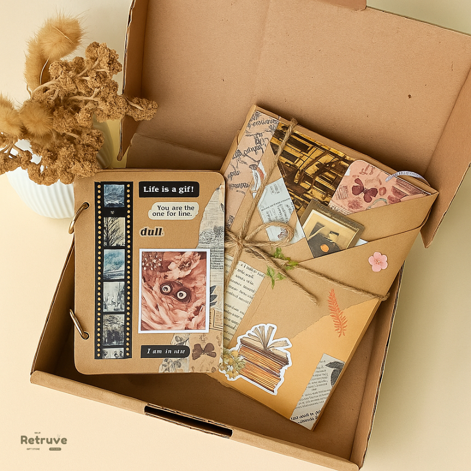 Hampers Buku Planner Journal Kartu Afirmasi Mini Scrapbook Buket Bunga Kado Bestie Wisuda Pasangan