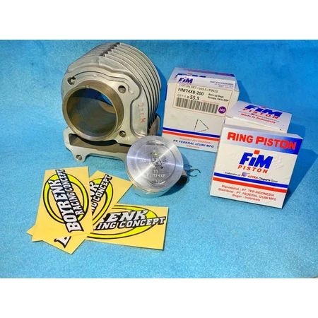 PAKET BORE UP BLOK BEAT/SCOOPY ESP K44 LINER/BORING LUAR 58MM 62MM BOYRENK