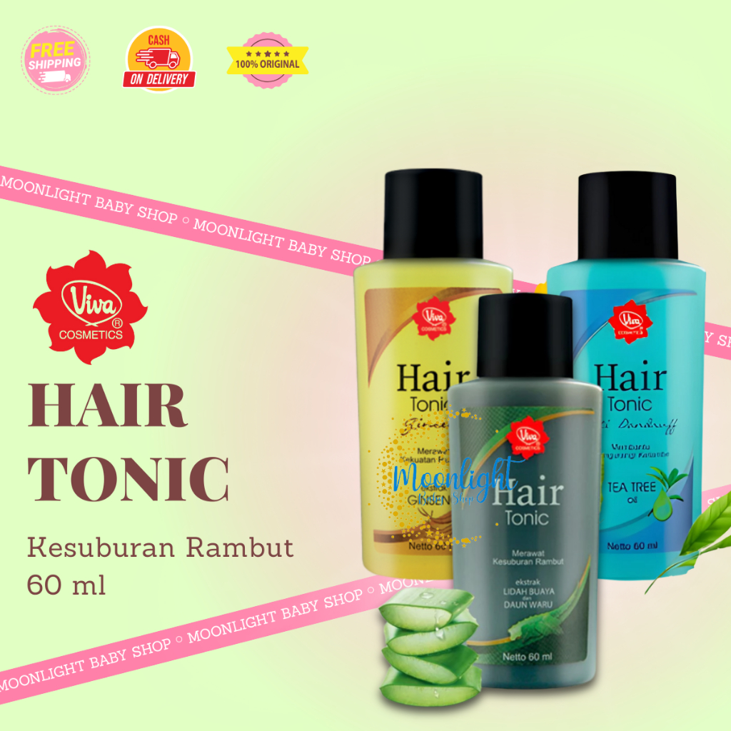 Viva Hair Tonic Ginseng 60ml – Tonic Perawatan Rambut Alami untuk Rambut Lebih Kuat & Sehat