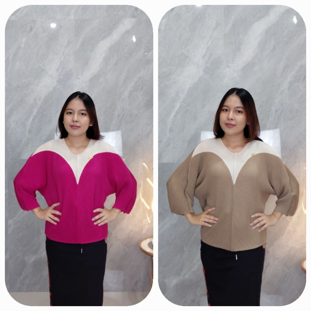 Atasan Plisket Wanita Premium 2871/Atasan Plisket Premium JeshopFashion