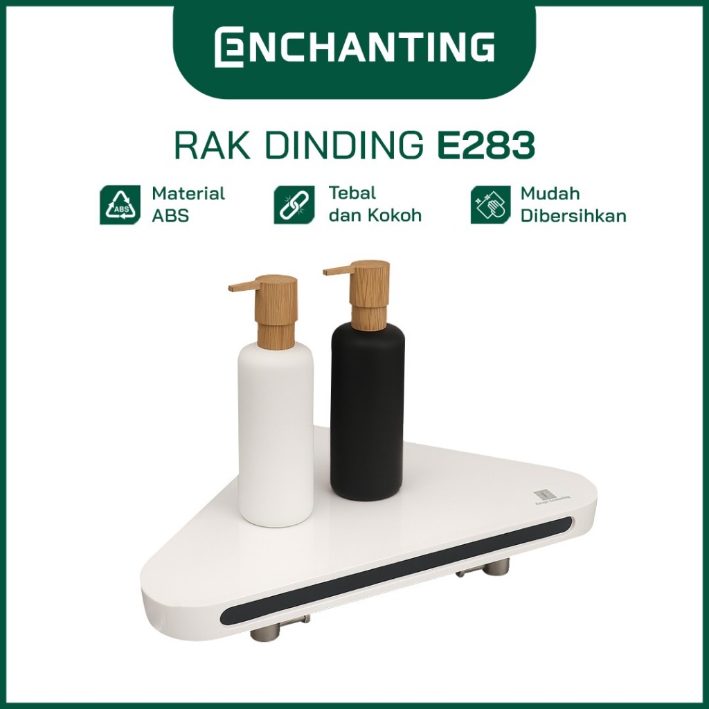 ENCHANTING Rak Dinding Material ABS Minimalis Putih Tebal Kokoh Europe Enchanting E283