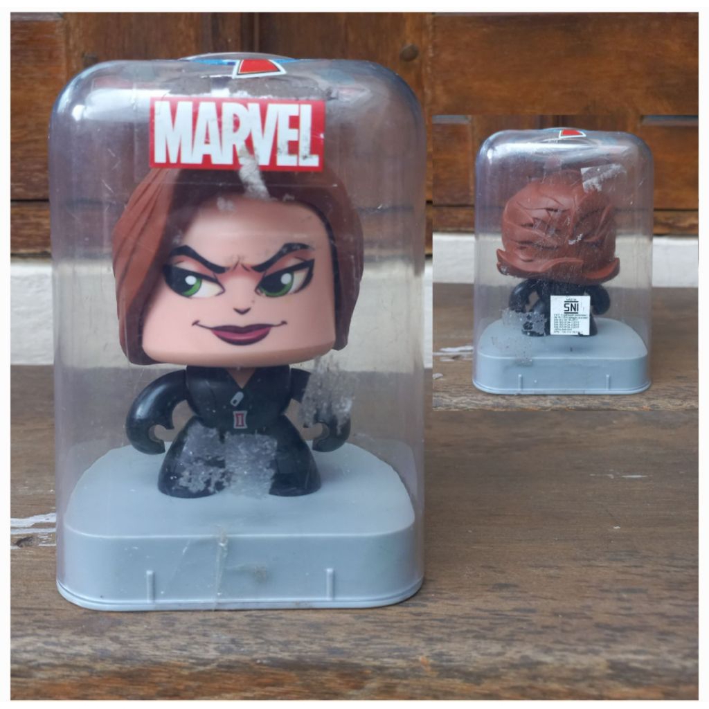 Figure Mainan Mighty muggs Black Widow Original Hasbro