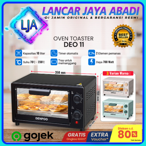 OVEN Denpoo Oven Toaster Pemanggang 10 Liter DEO 11 LOW WATT SNI OVEN DENPOO SNI