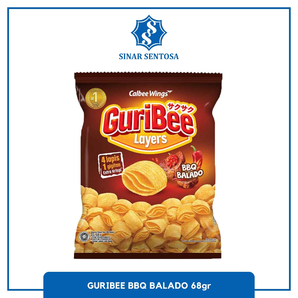 

Guribee BBQ Balado 68gr – Snack Renyah 4 Lapis Rasa Pedas Gurih