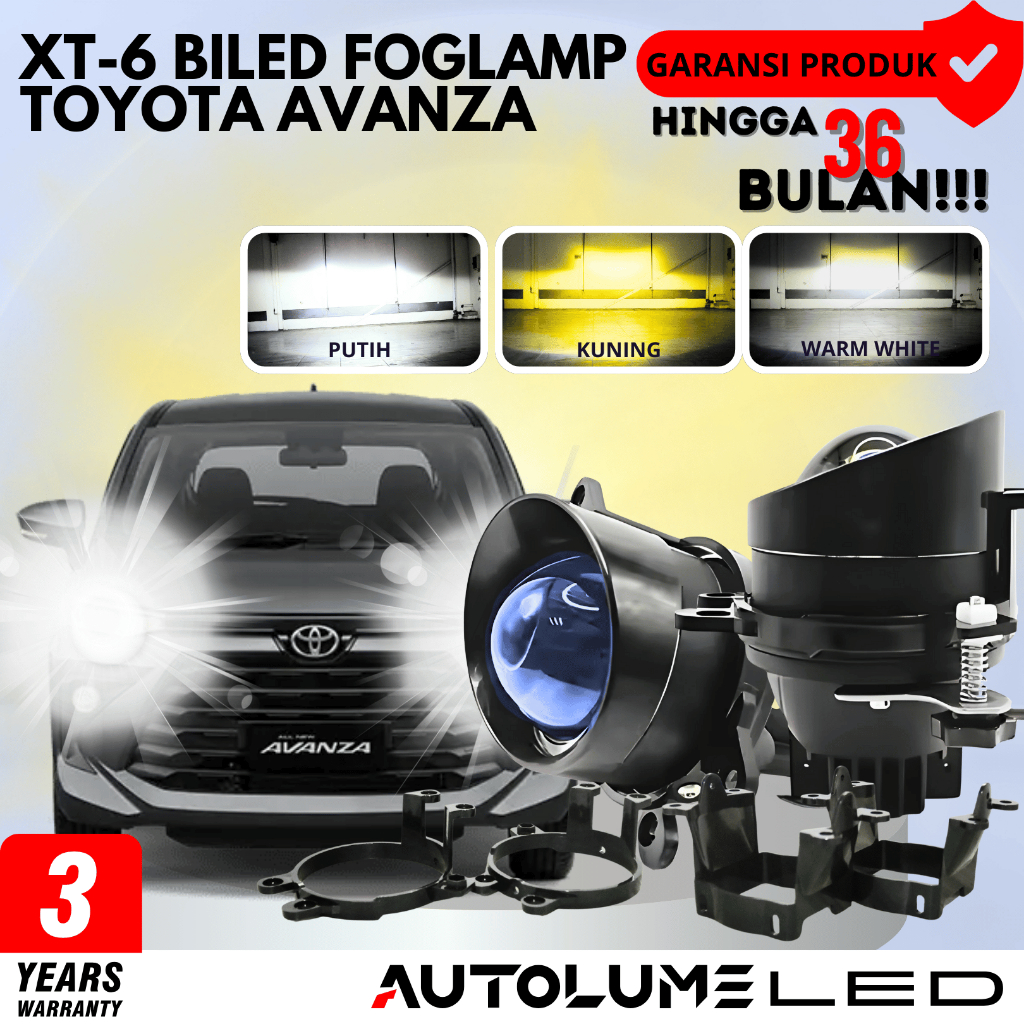 【Autolume】Lampu Foglamp Projector Biled BLUE LENS TOYOTA AVANZA 60W | LAMPU KABUT BILED FOGLAMP BLUE