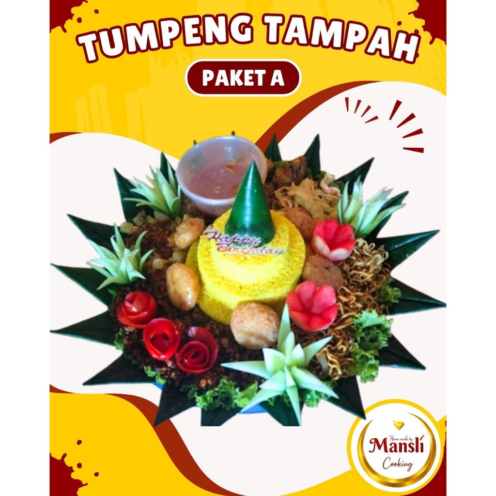 TUMPENG TAMPAH 5 PORSI / TUMPENG / NASI KUNING / NASI TUMPENG / TUMPENG KUNING / TUMPENG HIAS NASI K