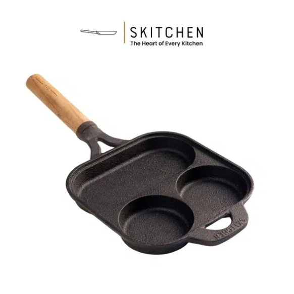 SKITCHEN Edinburgh Egg Pan (20 cm) Cast Iron Besi Cor Penggorengan Kotak Square Frying Pan