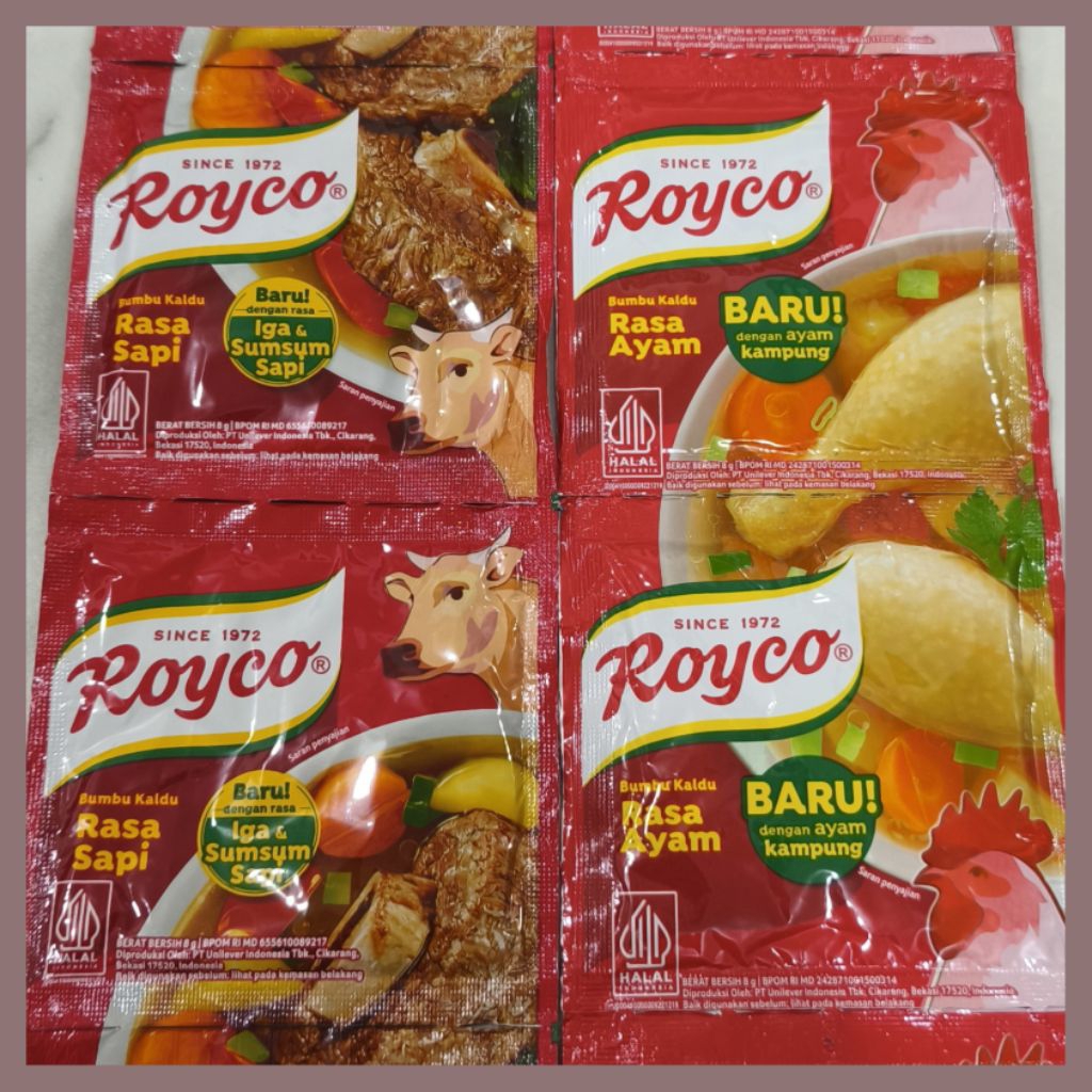 

Penyedap Rasa Royco Sachet Renceng isi 12