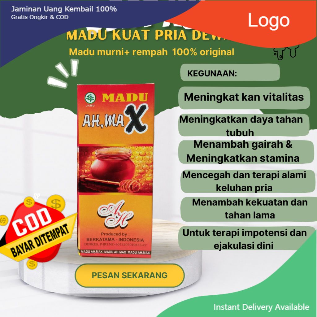 Madu Ah Max - Madu Stamina Untuk Pria Terbaik