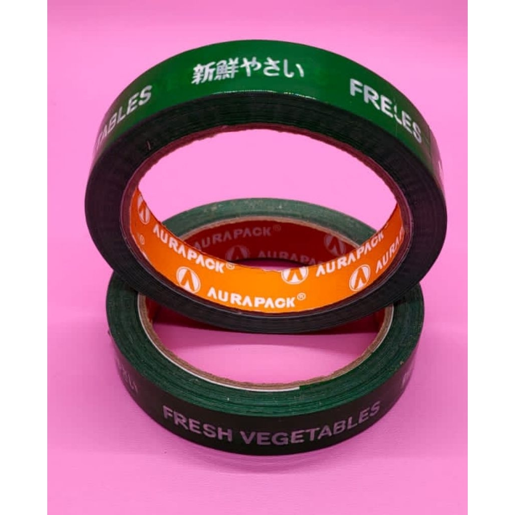Lakban sayur/ lakban buah 1 pcs  Aura Pack 24mm x 72yard / Lakban Grosir / lakban murah Banjarmasin 