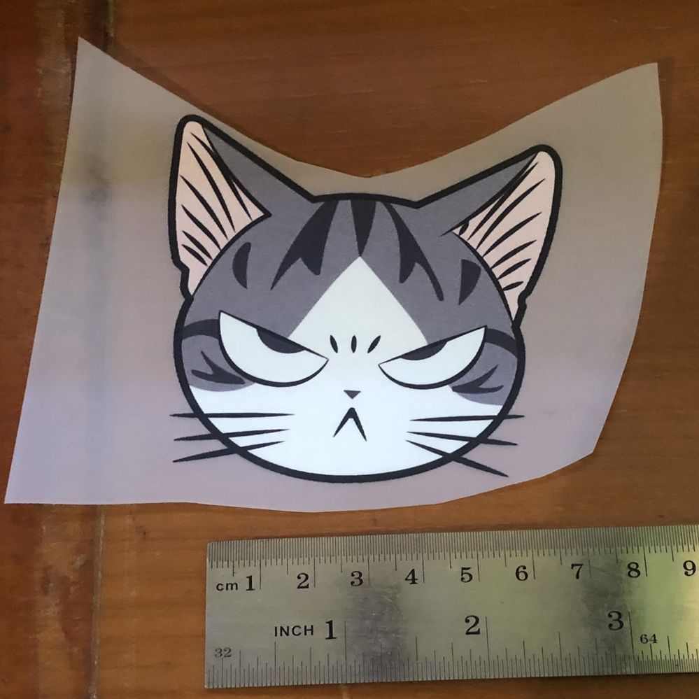 Sablon Kucing Lucu Cute Cat | Sablon Direct to Film | DTF | Sablon Kaos | Sablon Tshirt Kucing Lucu 