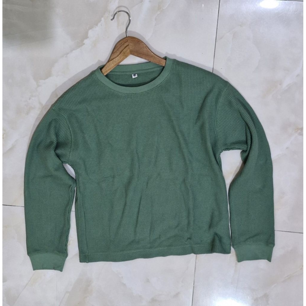 UNIQLO KIDS/SWEATER ANAK/WAFFLE SWEATER/KAOS ANAK