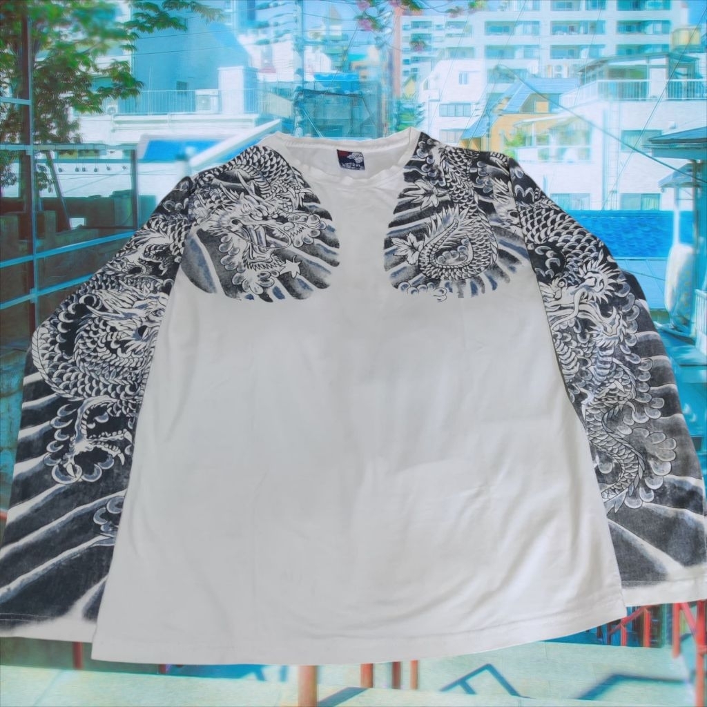 BAJU SUKAJAN DRAGON ART YAKUZA TATTO LONGSLEEVE VERY RARE