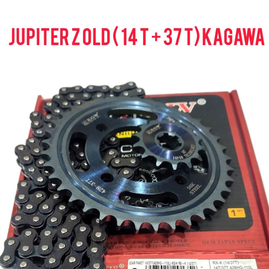 KGW Paket Gear Set Jupiter Z Burhan Ukuran 37T