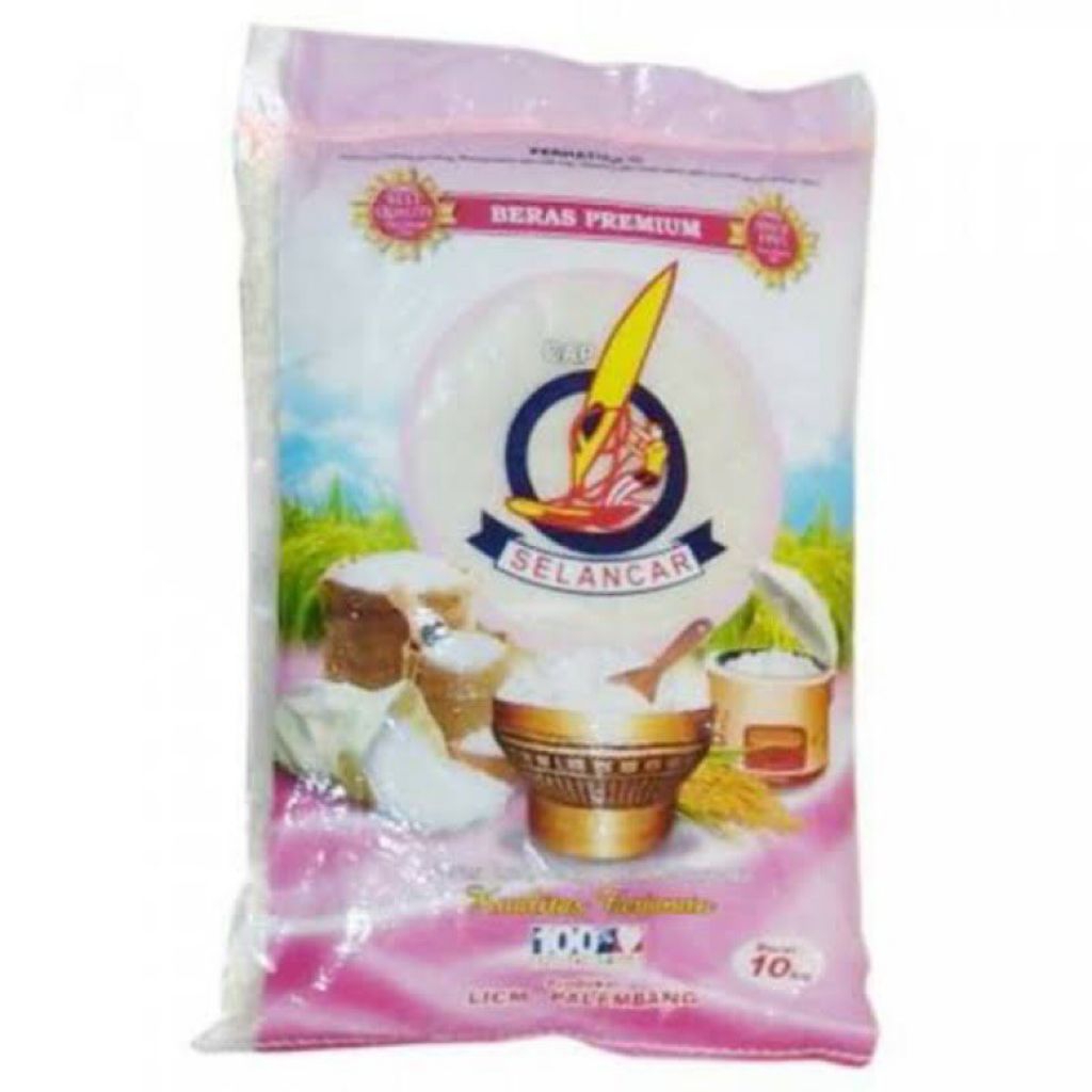

Beras Cap Selancar kemasan 5kg 10kg 20kg