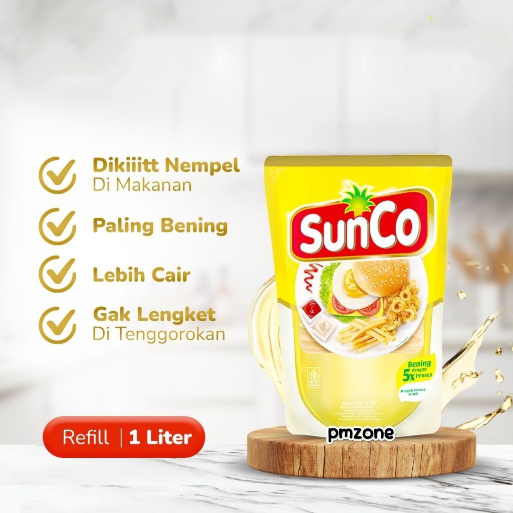 

Minyak Goreng Sunco Kemasan 1liter & 2liter
