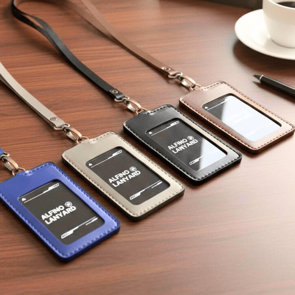 Name Tag Id Card Kulit Tempat Kartu Id Card Karyawan