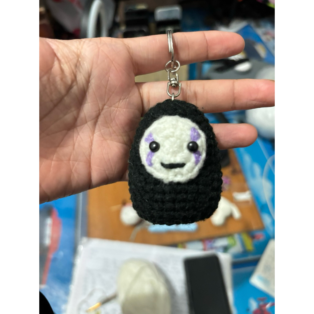 Amigurumi No Face Kaonashi Keychain Gantungan kunci