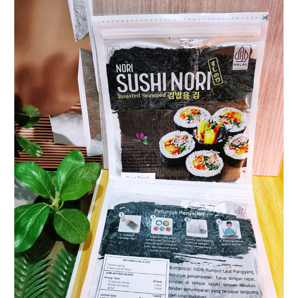 

Nori sushi isi 20 lembar dry seaweed sushi java sakao bento halal kimbap rumput laut sushi nori halal promo sale
