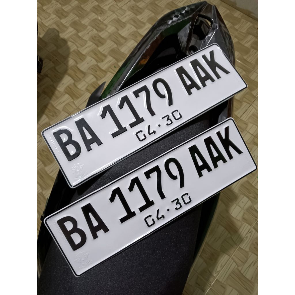 Plat nomor mobil font terbaru