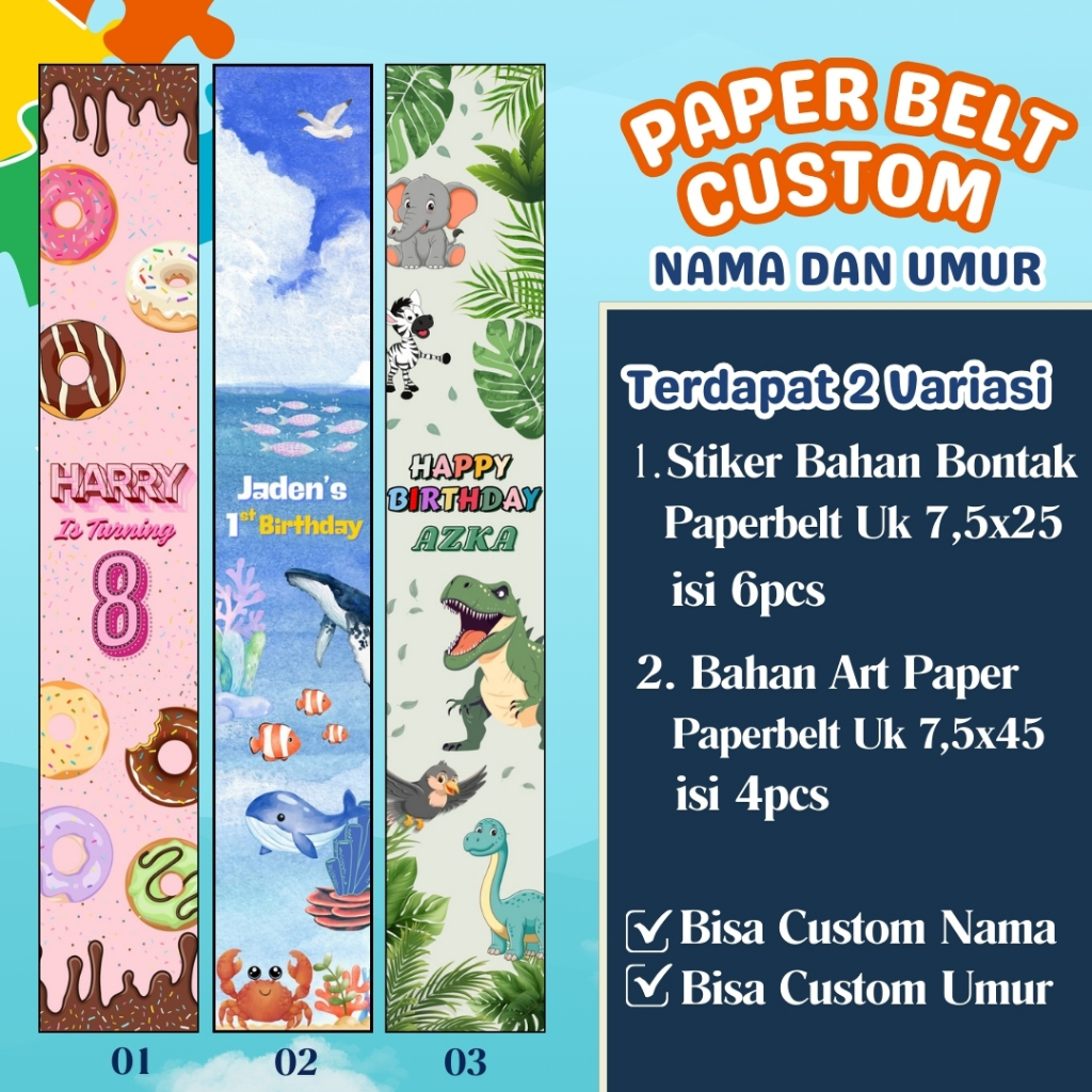 Paperbag Kado Aesthetic | Paperbelt Nasi Kotak Box Acara Ulang Tahun Anak Ultah