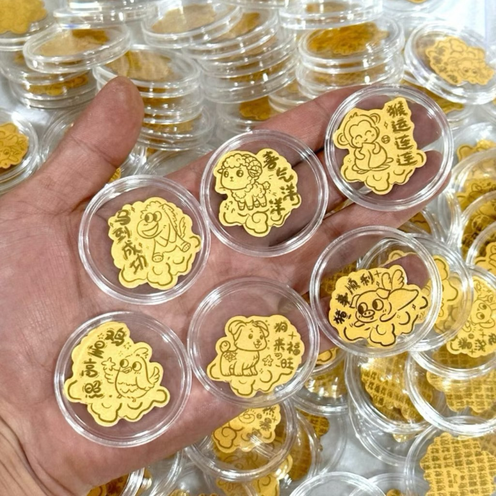 STICKER GOLD / PATCH PHONE EMAS SHIO ASLI 24K 999