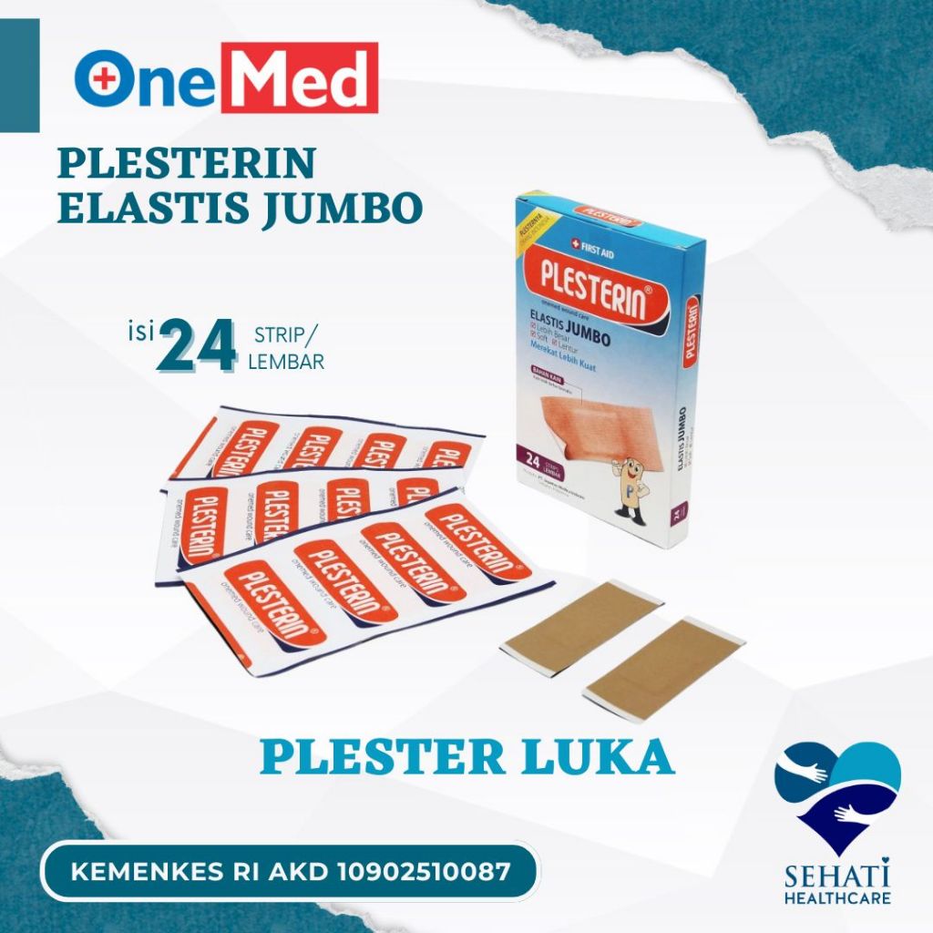 Onemed Plesterin Elastis Jumbo Plester Luka Coklat Elastis Alat P3K Kesehatan
