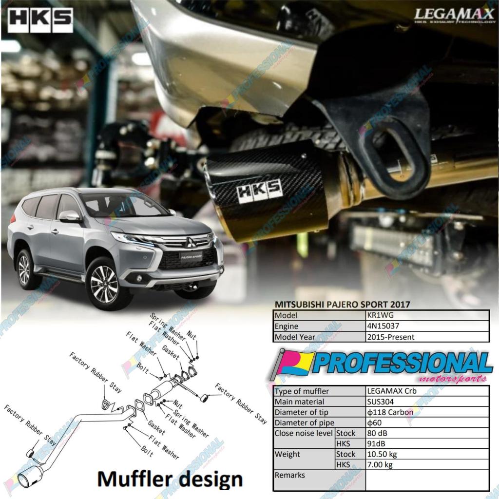Aksesoris Muffler Exhaust Knalpot HKS LEGAMAX Carbon Pajero Sport 16+