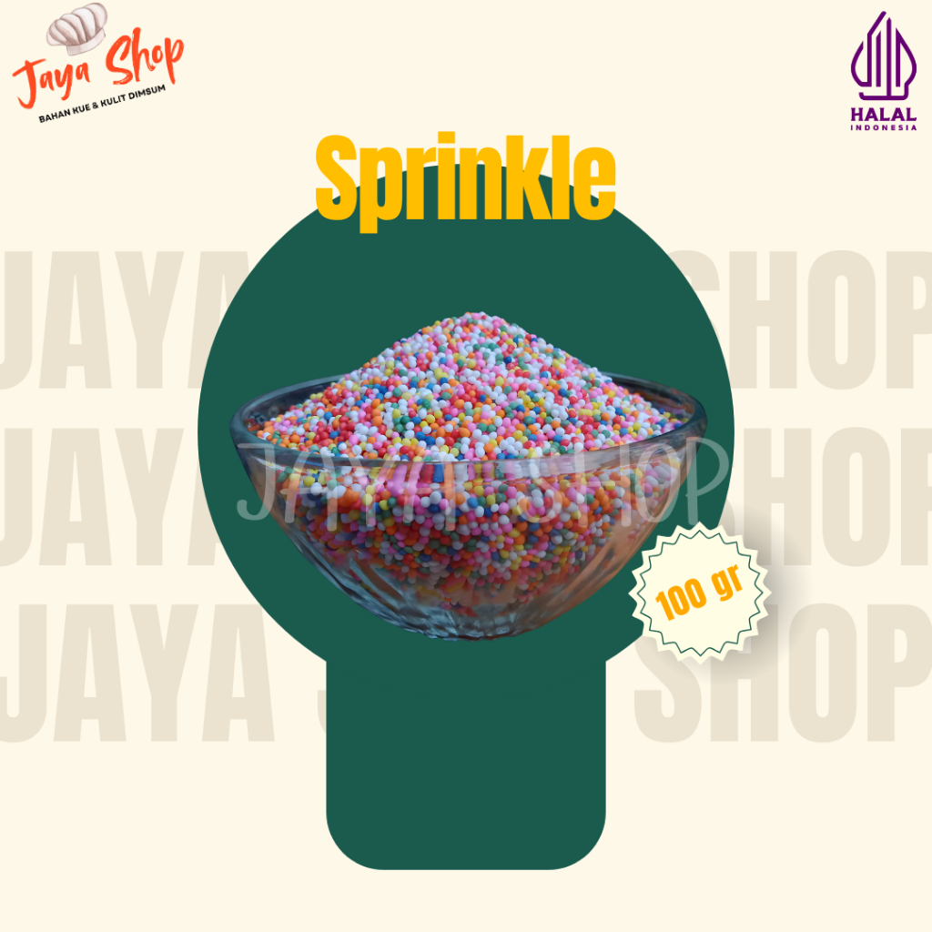 JS | SPRINKLE TRIMIT (100 gram) | SPRINKLE GULA RAINBOW - TOPPING - HIASAN KUE CUPCAKE