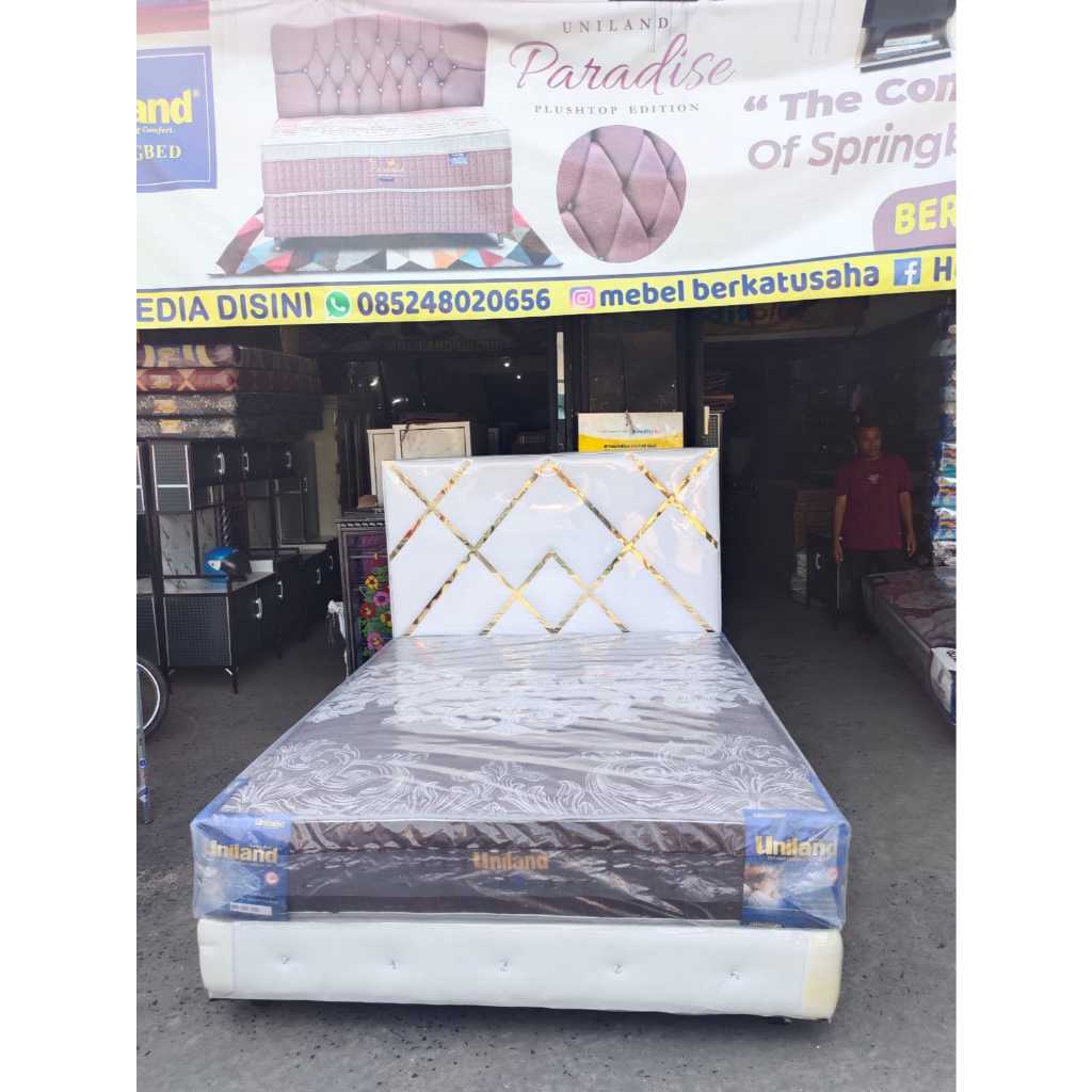 SPRINGBED SET DIVAN X GOLD + KASUR SPRINGBED UNILAND 160X200 I 180X200