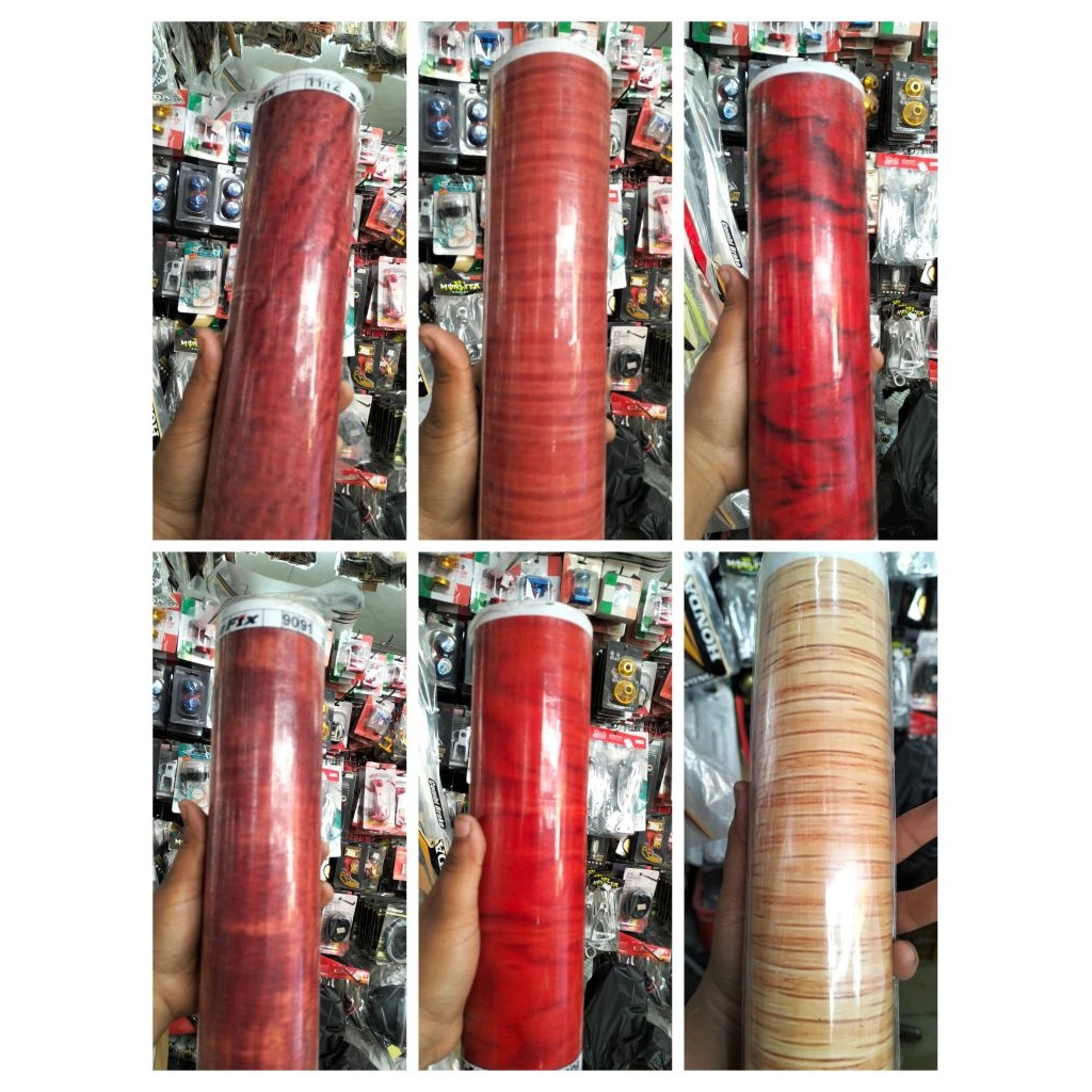 Sticker Vinyl Motif Kayu Glossy / Stiker Kayu Kilat (25CM)