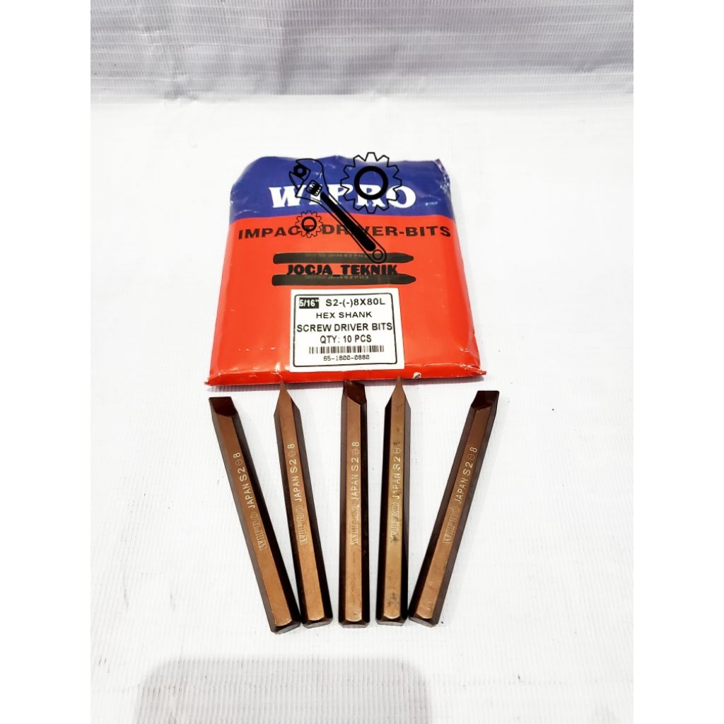 Wipro Mata Obeng Ketok Minus (-) PH8×80MM / Mata Obeng Drei Ketok Plus PH8×80MM