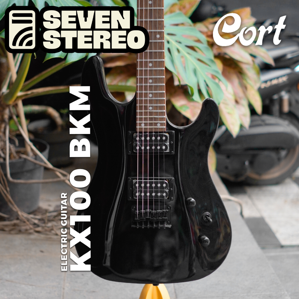 Cort KX100 Electric Guitar Jatoba FB Black Metallic