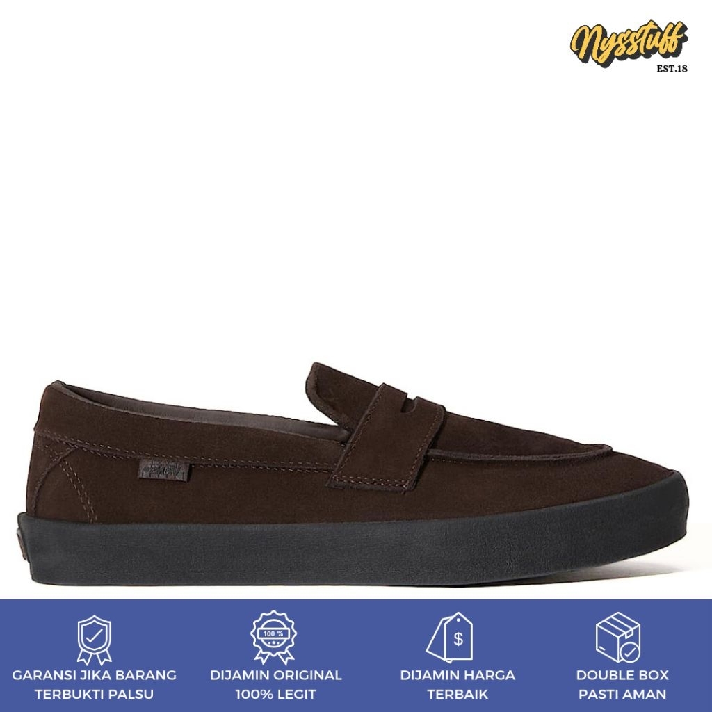 Vans Skate Loafer Suede Brown Black ORIGINAL
