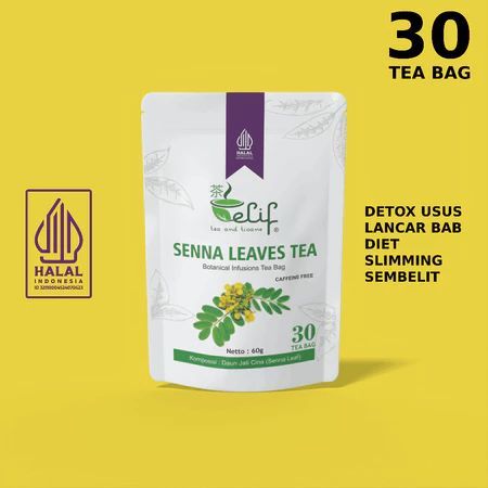 SENNA LEAF TEA TEH DAUN  SENNA UNTUK DETOX DAN DIET ALAMI ISI 30 TEA BAG