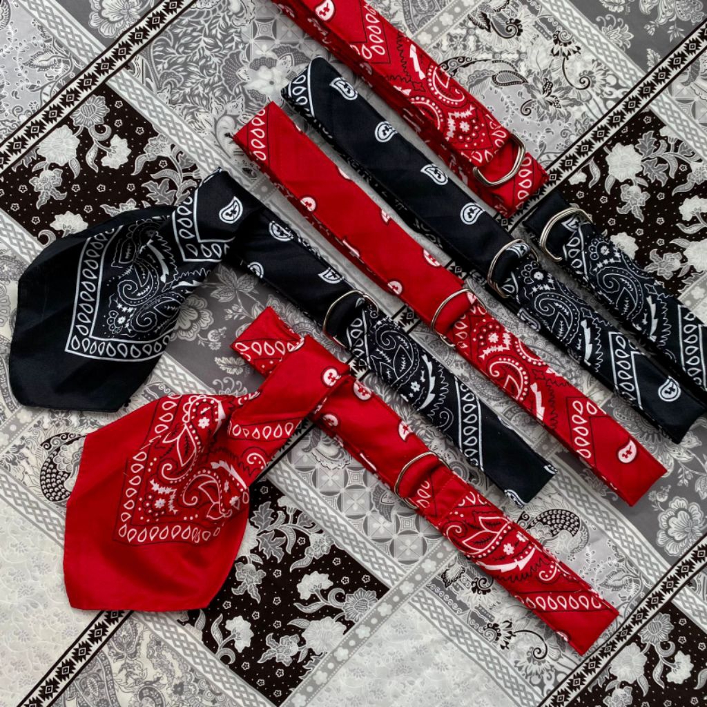 ikat pinggang bandana// gesper bandana//sabuk bandana kece pria wanita motif batik