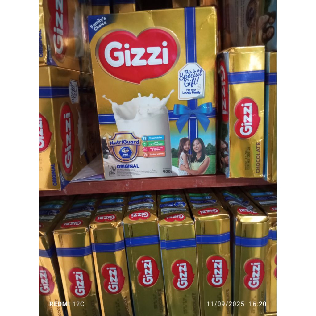 

Susu GIZZI 400g rasa coklat dan original exp. Desember 26