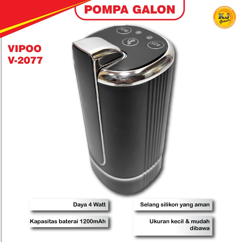 POMPA GALON LIPAT VIPOO V-2077 / POMPA USB LIPAT POMPA ELEKTRIK VIPOO V-2077 PRAKTIS / POMPA TERMURA